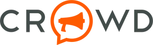 Crowd Logo Orangeand Gray PNG Image