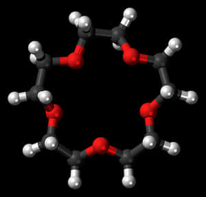 Crown Ether Molecular Structure PNG image with transparent background