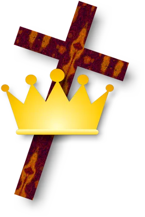 Crownand Cross Graphic PNG Image