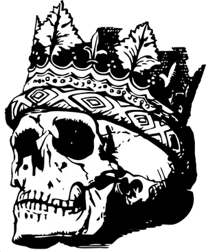 Crowned Skull Graphic PNG Image