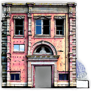 Crumbled Building Facade PNG 90 PNG