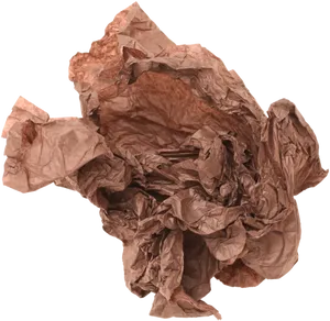 Crumpled Brown Paper Texture PNG Image