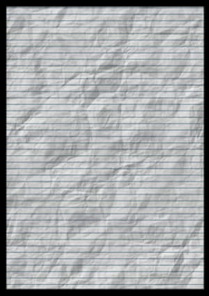 Crumpled Lined Paper Texture PNG image with transparent background