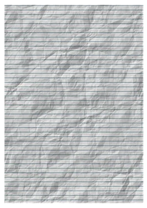 Crumpled Lined Paper Texture PNG Image