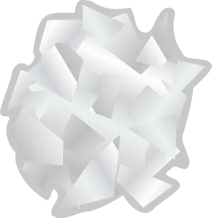 Crumpled Paper Ball Graphic PNG Image