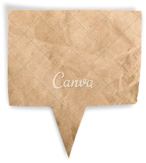 Crumpled Paper Speech Bubble Texture PNG Image