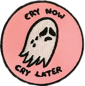 Cry Now Cry Later Ghost Patch PNG Image