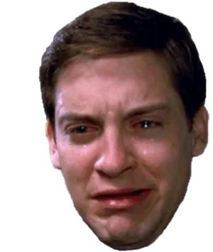 Crying Man Meme Transparent Background.png PNG Image