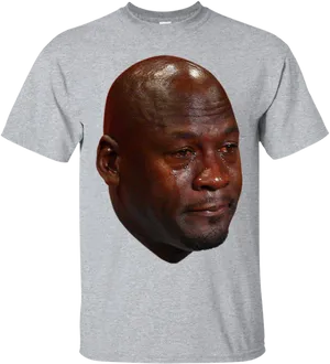 Crying Meme T Shirt Design PNG Image