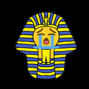 Crying Pharaoh Emoji Fusion PNG image with transparent background