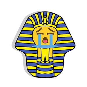 Crying Pharaoh Emoji Fusion PNG Image