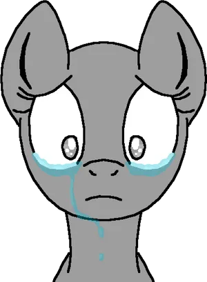 Crying Pony Base Art PNG Image