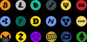 Cryptocurrency Icons Collection PNG image with transparent background