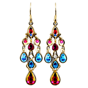 Crystal Chandelier Earring PNG 05252024 PNG