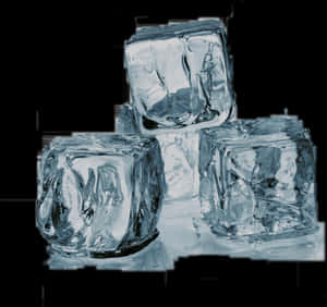 Crystal Clear Ice Cubes PNG image with transparent background
