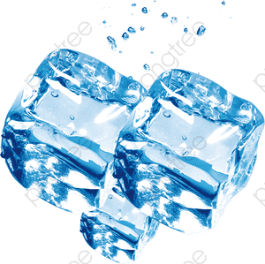 Crystal Clear Ice Cubes Floating PNG image with transparent background