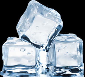 Crystal Clear Ice Cubes PNG image with transparent background