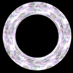 Crystal Diamond Ring Design PNG image with transparent background