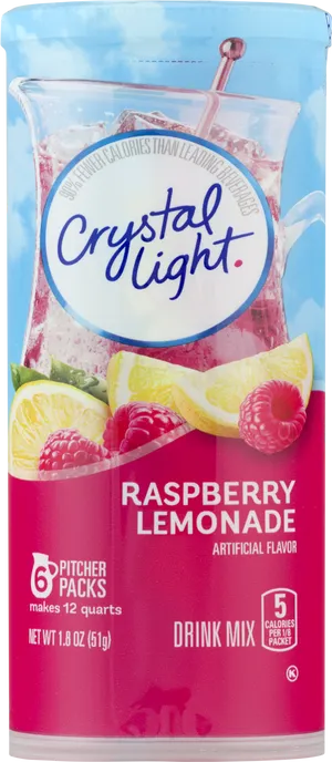 Crystal Light Raspberry Lemonade Drink Mix PNG Image