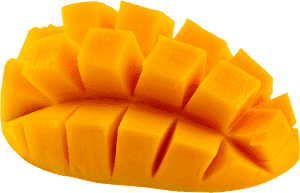 Cubed Mango Fruit PNG with transparent background