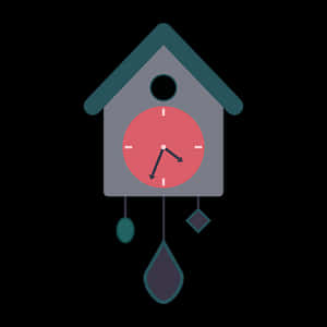 Cuckoo Clock Vector Illustration PNG image with transparent background