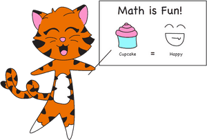 Cupcake And Math Tiger By Sarahsmiles916 - Maths Tiger, HD Png Download PNG image with transparent background