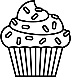 Cupcake Line Drawing Png, Transparent Png PNG image with transparent background