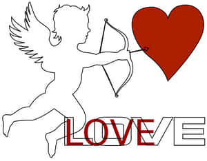 Cupid Arrow Heart Love Graphic PNG image with transparent background