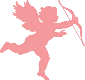 Cupid Silhouette Valentines Day PNG Image