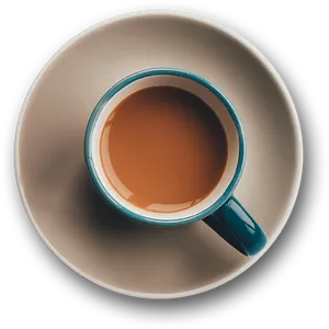 Cupof Coffee Top View PNG Image