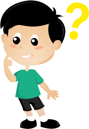 Curious Boy Cartoon Question Mark PNG image with transparent background