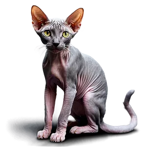 Curious Hairless Cat Png Tna PNG Image