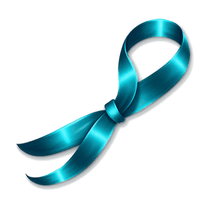 Curled Teal Ribbon Illustration PNG hyw22 PNG