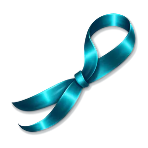 Curled Teal Ribbon Illustration Png Hyw22 PNG Image