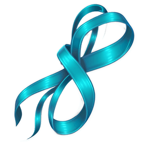 Curled Teal Ribbon Illustration PNG ubm88 PNG