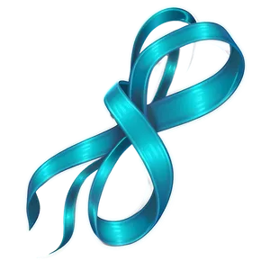 Curled Teal Ribbon Illustration Png Ubm88 PNG Image