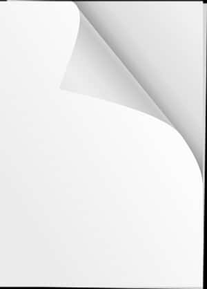Curled White Paper Corner PNG image with transparent background