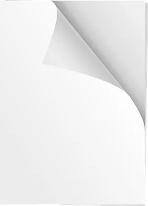 Curled White Paper Corner PNG Image