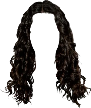 Curly Hair Tresses Illustration PNG Image