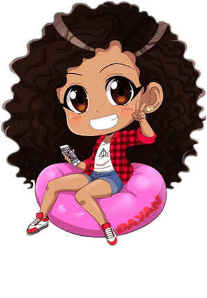 #chibi #curlyhair #curlyhairdontcare #curly #anime - Curly Hair Black Anime Girl, HD Png Download PNG image with transparent background
