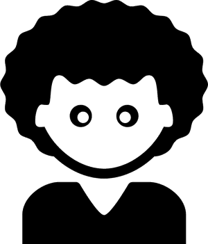 Young Man With Short Black Curly Hair - Curly Man Icon Png, Transparent Png PNG image with transparent background