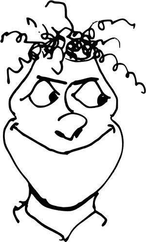 Stick Man With Curly Hair, HD Png Download PNG image with transparent background