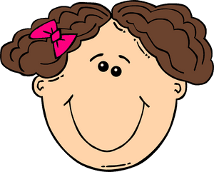 Face Clipart Png - Curly Haired Girl Clipart, Transparent Png PNG image with transparent background