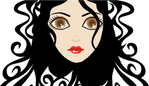 Queen 20clipart 20black 20beauty Beautiful Fotosearch - White Curly Hair Girl Cartoon, HD Png Download PNG image with transparent background