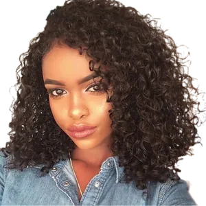 Curly Waves Hairstyle Woman PNG Image