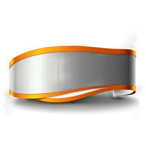 Curved Banner In Orange Png Okn PNG Image