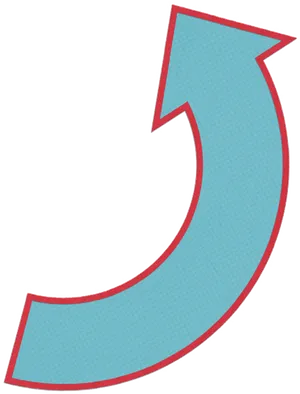 Curved Blue Arrow Graphic PNG Image