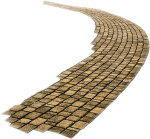 Curved Cobblestone Pathway PNG