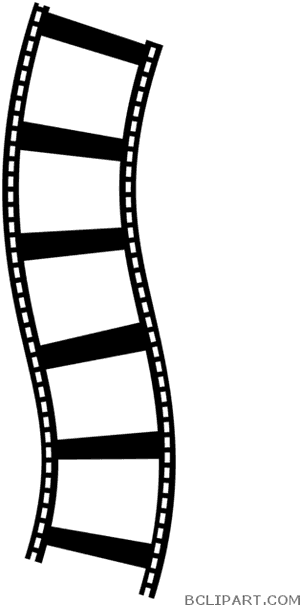 Curved Film Strip Graphic PNG with transparent background