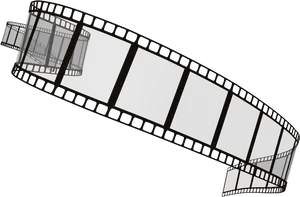 Curved Film Strip Graphic PNG Image